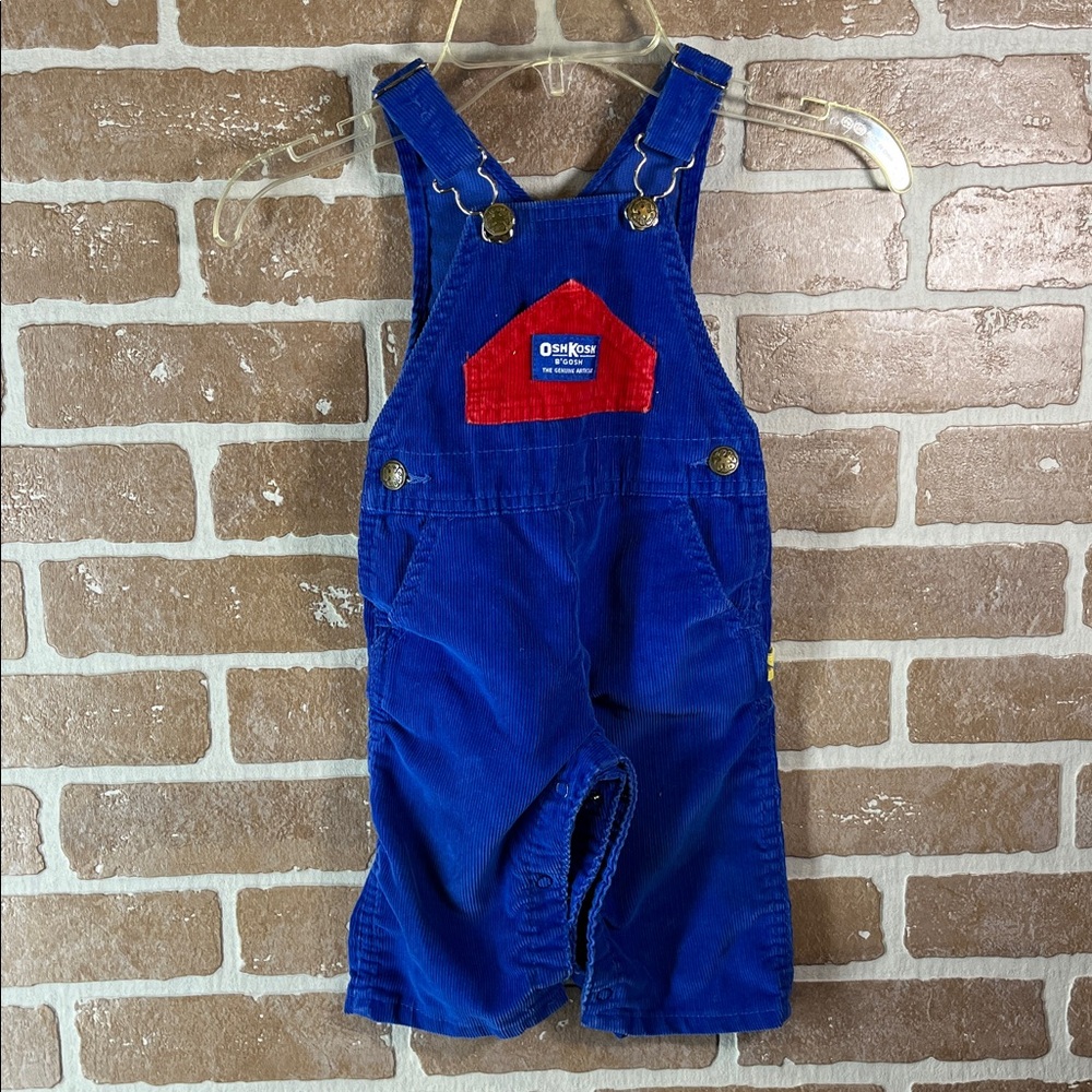 Vintage Oshkosh B’Gosh Boys 12 Month Corduroy Overalls made in Usa
